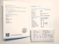 Natürlicher Diamant 0,15ct, Brillantschliff, Farbe D, Reinheit vs1, HRD Antwerpen Zertifikat