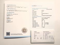 Natürlicher Diamant 0,3ct, Brillantschliff, Farbe E, Reinheit vs2, HRD Antwerpen Zertifikat