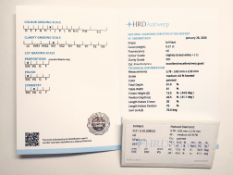 Natürlicher Diamant 0,2ct, Brillantschliff, Farbe I, Reinheit vs1, HRD Antwerpen Zertifikat