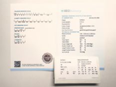 Natürlicher Diamant 0,15ct, Brillantschliff, Farbe D, Reinheit vvs2, HRD Antwerpen Zertifikat