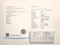 Natürlicher Diamant 0,21ct, Brillantschliff, Farbe F, Reinheit lc, HRD Antwerpen Zertifikat