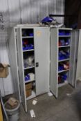 (5) METAL CABINETS W/ASSORTED MACHINE PARTS