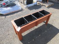 60'' X 18'' X 24'' RAISED 4 POT CEDAR PLANTER BOX