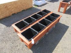(2) 60'' X 18'' X 12'' 5 POT CEDAR PLANTER BOXES