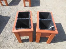 (2) 32'' X 18'' X 24'' 2 POT CEDAR PLANTER BOXES