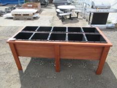 74'' X 34'' 10-POT RAISED PLANTER BOX