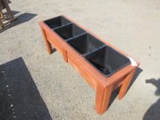 60'' X 18'' X 24'' RAISED 4 POT CEDAR PLANTER BOX