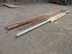 ASSORTED STEEL SQUARE & ROUND TUBE, REBAR, & THREADED PIPE UP TO 20' LONG
