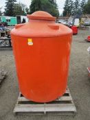 44'' DIA. X 58'' TALL FIBERGLASS TANK W/ (2) BOTTOM OPENINGS