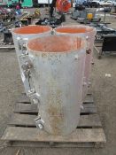 (3) STEEL CONCRETE CONSTRUCTION COLUMNS, 18 1/2'' DIA. X 36'' TALL
