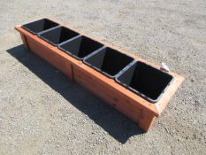 74'' X 18'' X 12'' 5-POT CEDAR PLANTER BOX (UNUSED)