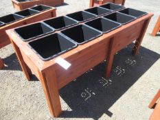 74'' X 34'' X 30'' 10-POT RAISED CEDAR PLANTER BOX (UNUSED)