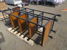 26'' X 16'' X 75'' METAL & WOOD SHELVES ON SIMULATED WHEELS