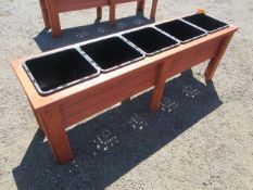 74'' X 18'' X 24'' 5-POT RAISED CEDAR PLANTER BOX (UNUSED)