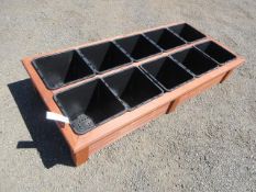74'' X 34'' X 12'' 10-POT CEDAR PLANTER BOX (UNUSED)