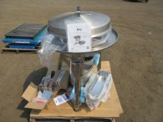 EVO PROFESSIONAL FLATTOP PROPANE GRILL W/ COOKWARE (UNUSED), STAINLESS STEEL LID