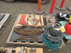 TRAILER HITCH BALLS, CHAIN, HAND TOOLS & SPRAYER