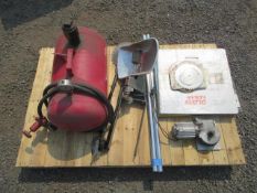 PORTABLE AIRTANK, PROPANE HEATER HEAD, 12V GEAR REDUCTION MOTOR, TUBING BENDER, (4) 15'' SAW BLAD...