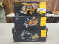 REMOTE CONTROL EXCAVATOR, BULLDOZER, & DUMPTRUCK