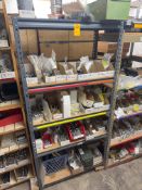 5-SHELF METAL RACK W/CONTENTS - ASSORTED HARDWARE