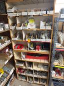 8-SHELF RACK W/CONTENTS - ASSORTED HARDWARE