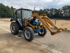 Ford 3930 4WD Tractor with Loader, Bucket and Tines