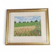 Mitra McQuilton (Iranian), Poppy Field, thread pai