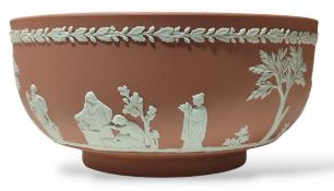 A Wedgwood terracotta and white Jasperware bowl 19