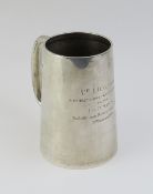 A George VI silver tankard, Mappin & Webb, 1937 of