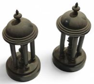A pair of Grand Tour Revival tempietto's or folly'