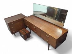 A mid-20th century dressing table with wide rectan