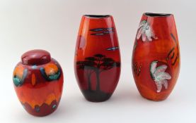 Three pieces of Poole pottery, to include a 