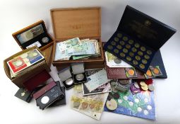 A large collection of assorted coins and medals, i