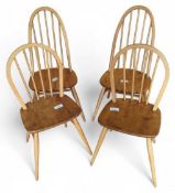 A set of Ercol mid-20th century light wooden