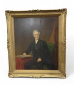A 19th century style oil on canvas of a gentleman
