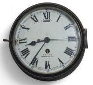 A 20th century Smith's bulkhead clock, the round,