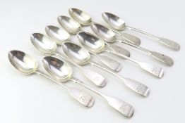 Ten Victorian silver
