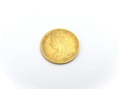 A Queen Victoria 1894 half sovereign, George and t
