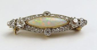 A late 19th or early 20th century opal and old cut