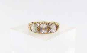 A 20th century (first half) pale blue stone and di