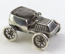 An Edwardian silver novelty pin cushion in the for