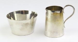 A miniature, novelty silver wash bowl