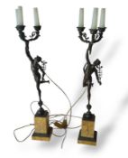 After Giambologna (Flemish 1529-1608), a pair of b