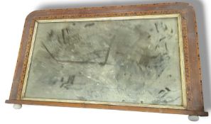 A late 19th or early 20th century over mantel mirr