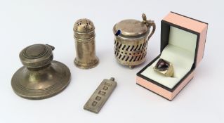 A silver ingot pendant, Clifford & Tull Ltd, 1958,
