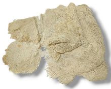 A collection of knitted lace items to include a ta