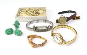 Lanco - a 9ct gold cased ladies wristwatch, compos