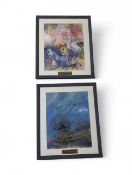 Syed Mohammad Shamim, a pair of contemporary abstr