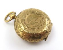 An early 20th century 9ct gold sovereign case, wit