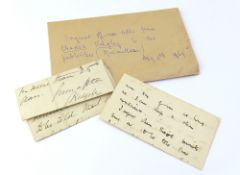 Ephemera - a letter from Charles Kingsley to his p